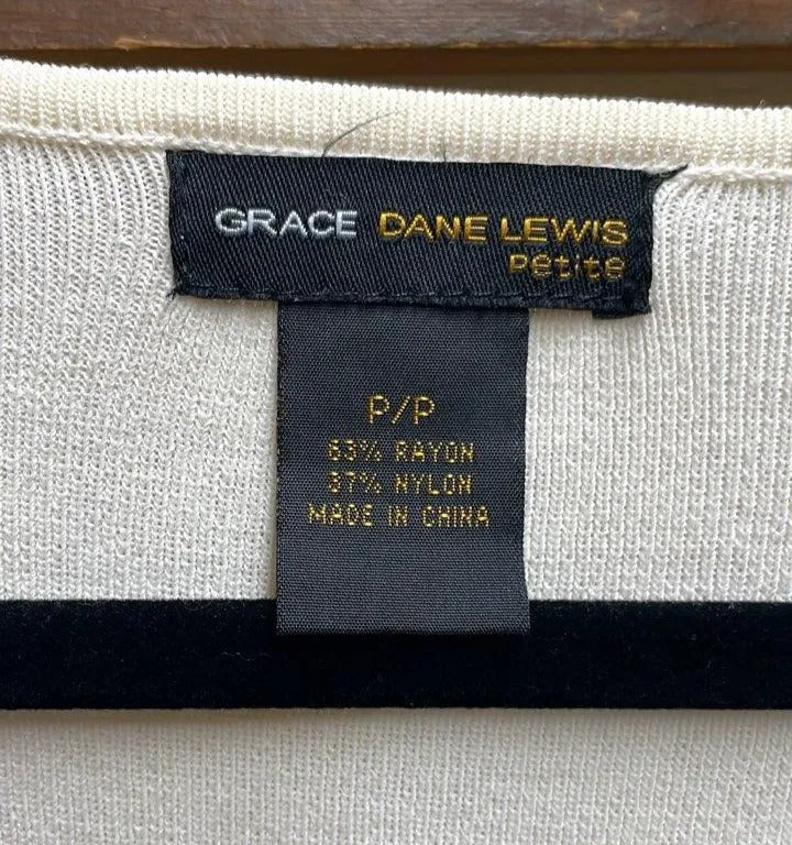 Y2K "Grace Dane" White Cardigan with Embroidered Black Floral Details