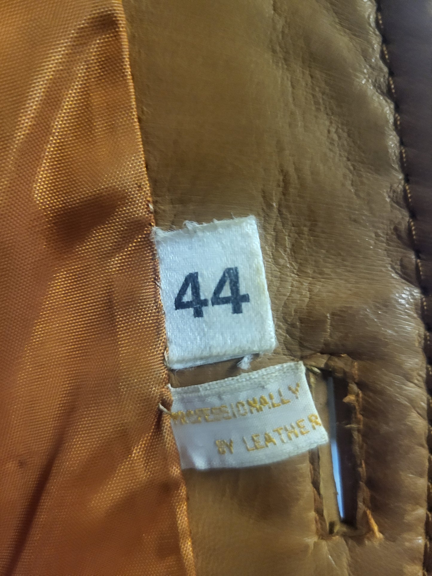 Vintage “Fantastic International” Brown Leather Jacket – Size 44