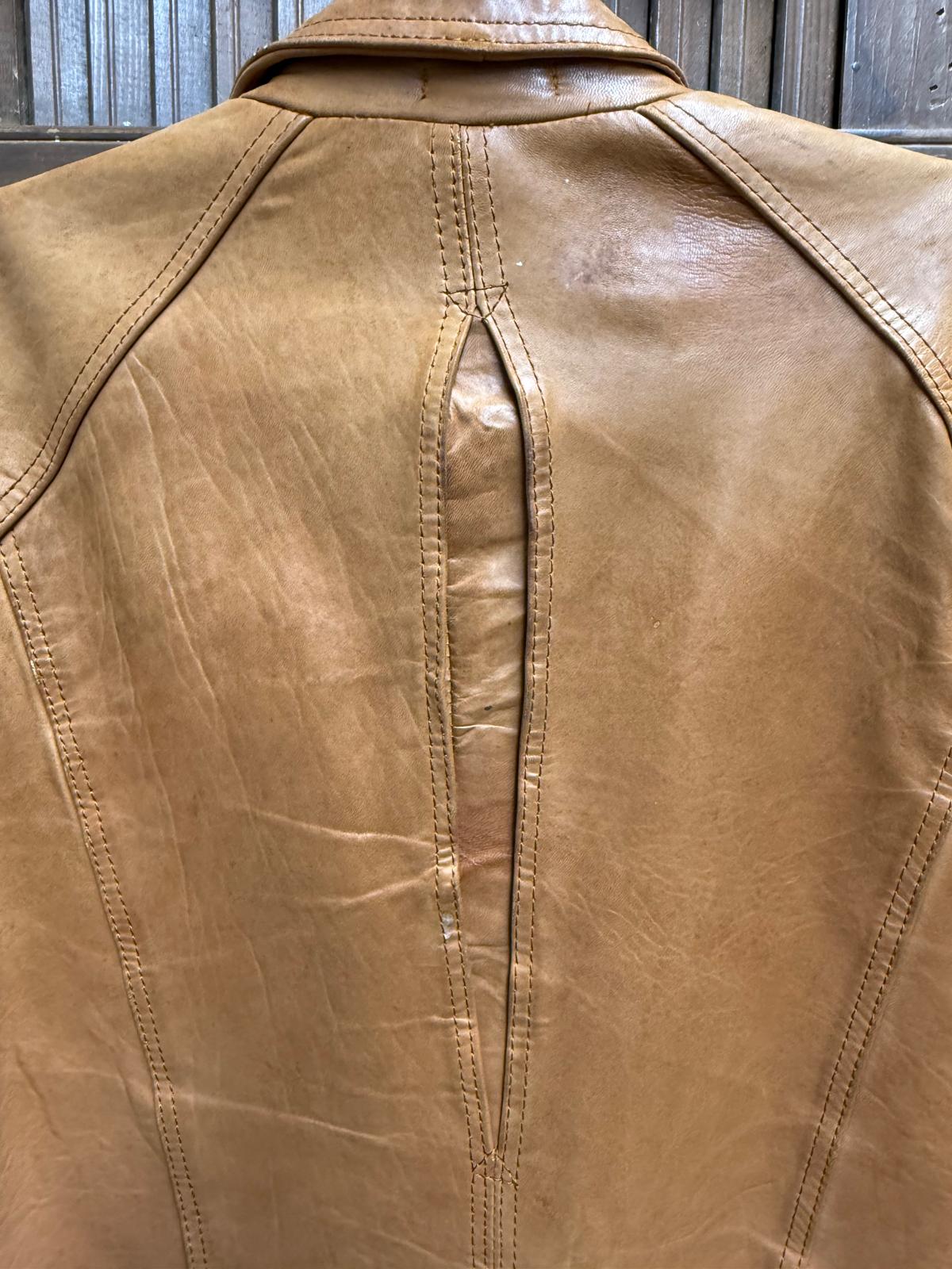 Vintage “Fantastic International” Brown Leather Jacket – Size 44