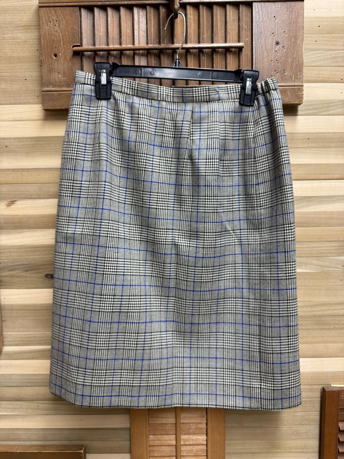 1980's Pendleton Fully Lined Pure Virgin Wool Plaid Blazer Skirt Suit Set Size 6