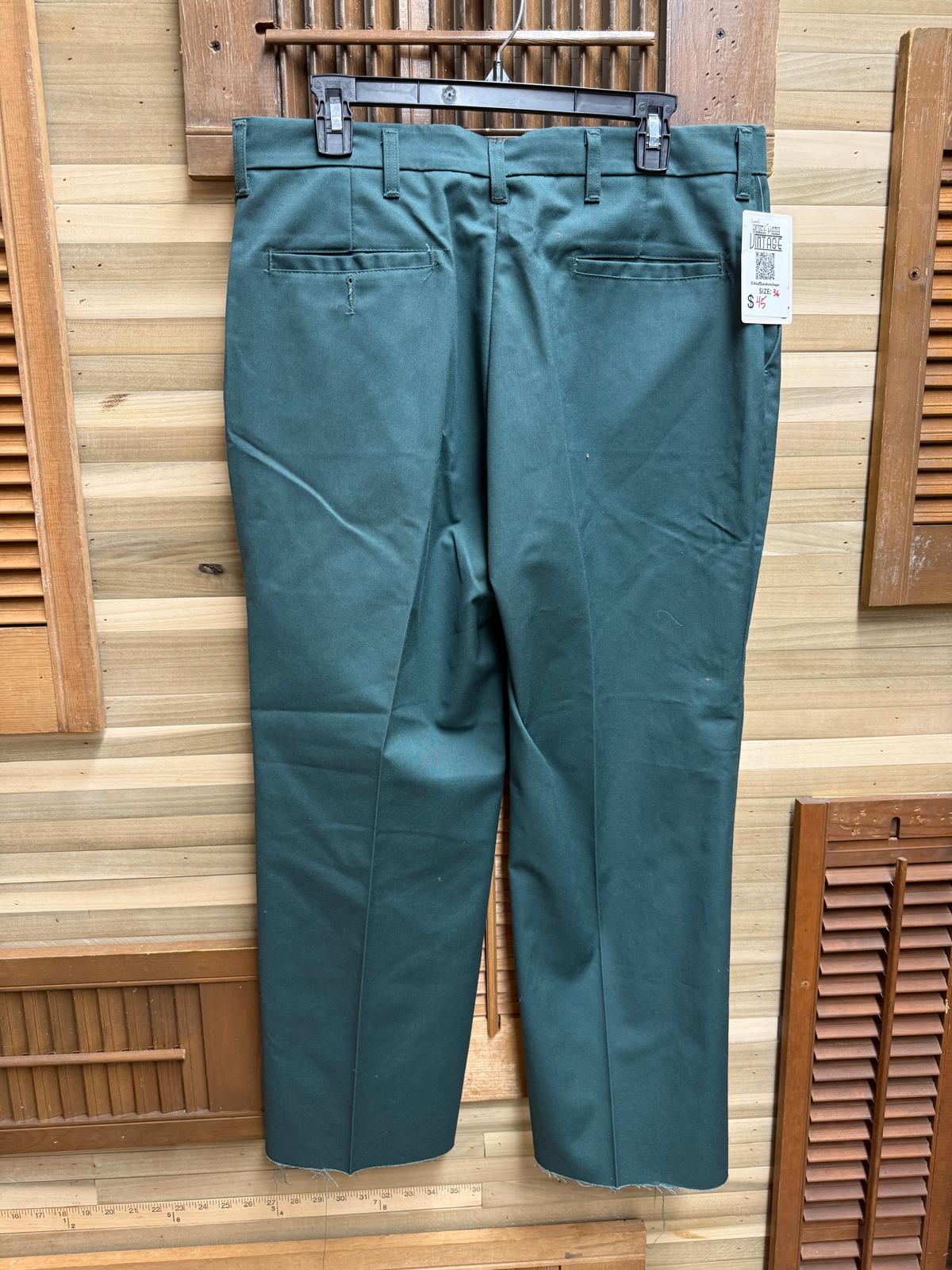Durable Press Made in USA Green Workpants Size 36