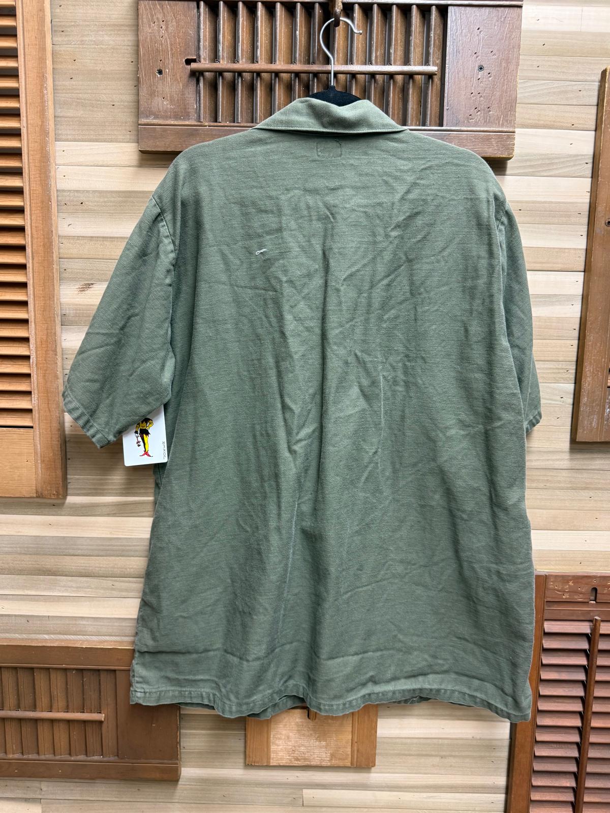 1970's OG-107 Fatigue Button Up Shirt - Vietnam War (Army Green) Army Short Sleeve