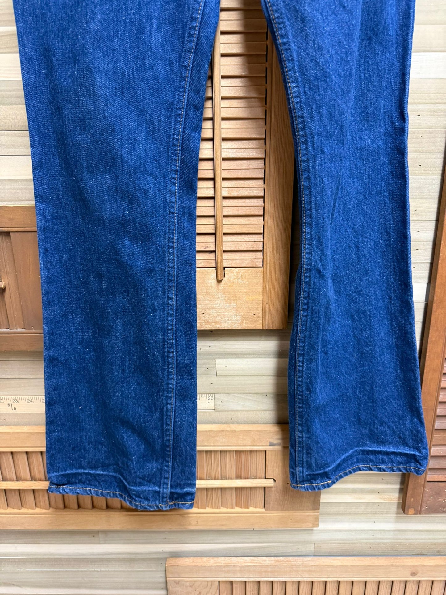 1990's Orange Tab Levi's Dark Wash Bootcut Blue Jeans W36 L34