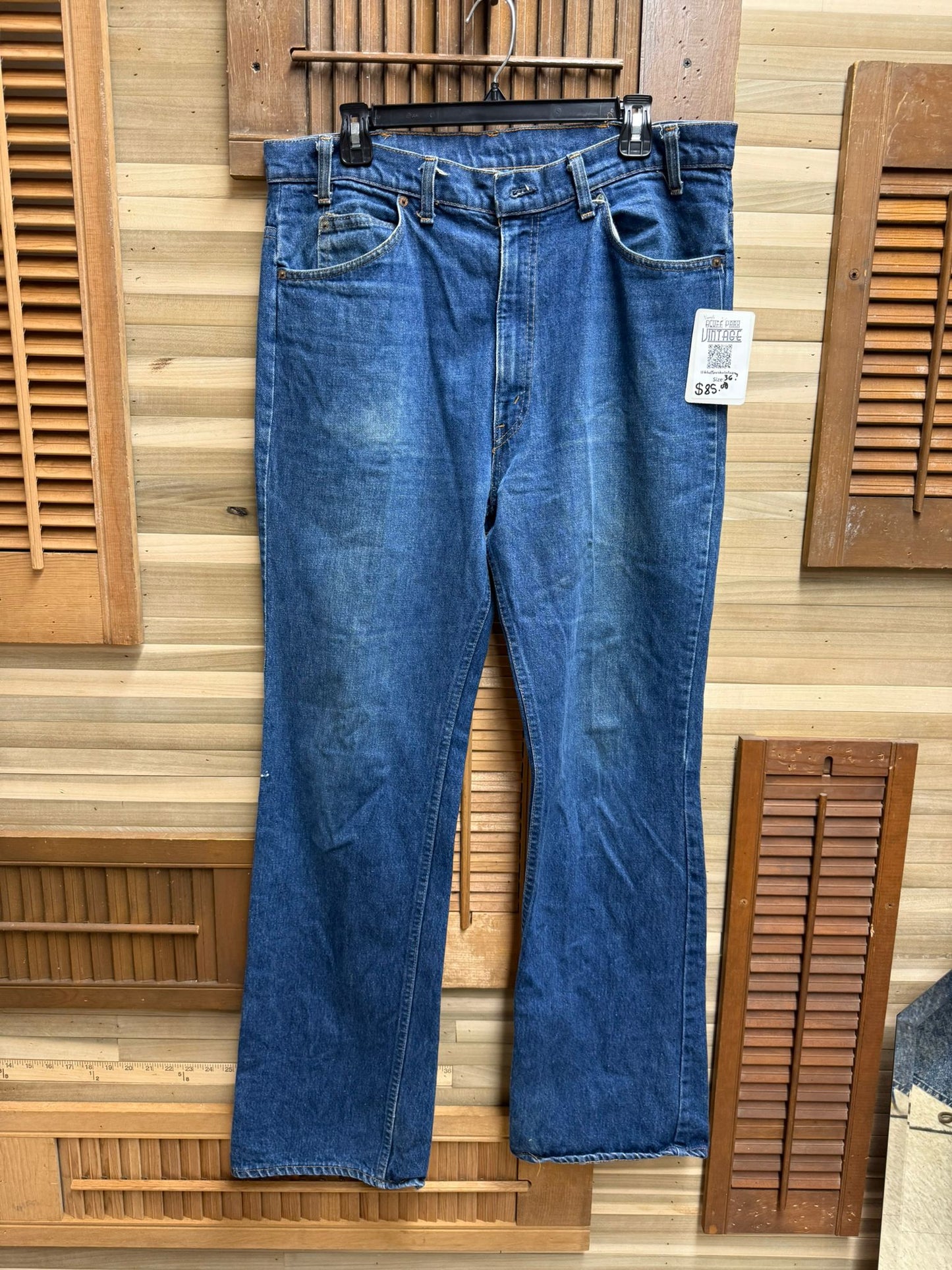 Orange Tab Levi's Mid Wash Bootcut Blue Jeans W36 L31