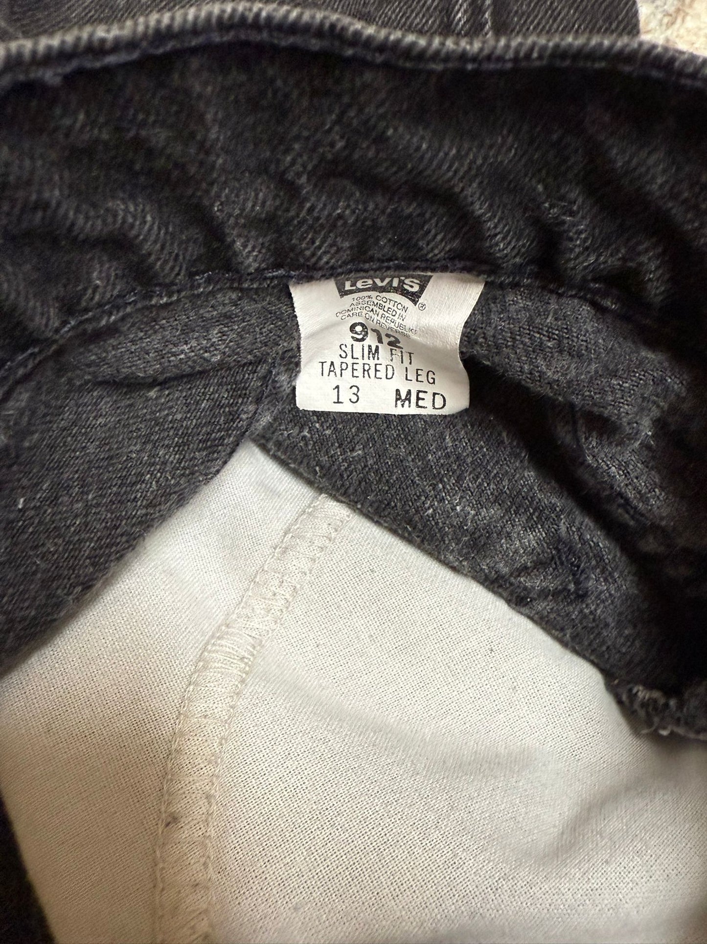 Levi's label on a pair of jeans with a white background