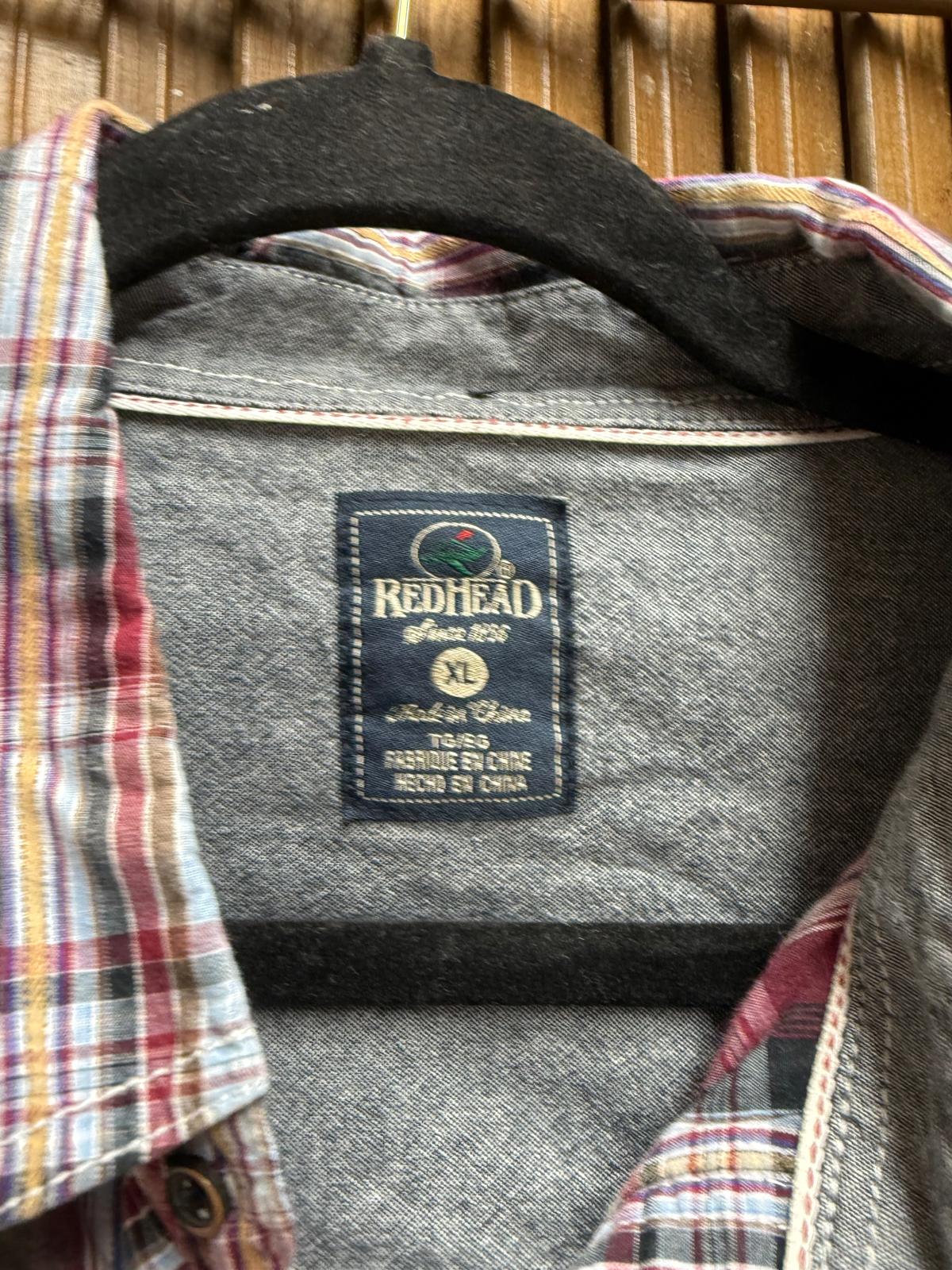 Redhead Snapback Long Sleeve Flannel Plaid Shirt Size XL