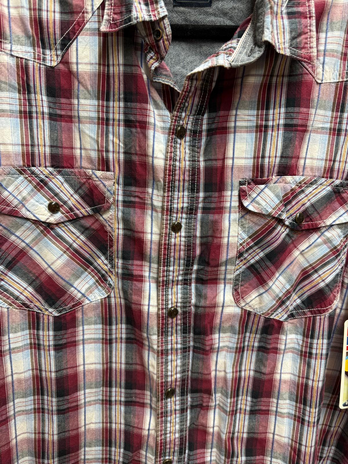 Redhead Snapback Long Sleeve Flannel Plaid Shirt Size XL