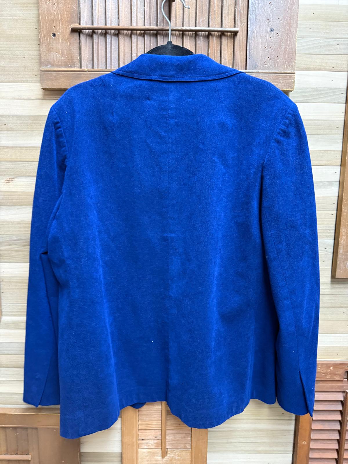 1950's Feinefield & Green Inc. of Birmingham, (Mountain Brook) Alabama Suede Cobalt Blue Jacket Blazer Size Small