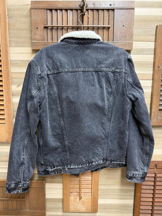 Warm Sherpa Lined "Levi's" Denim Trucker Workwear Jacket Size Medium M