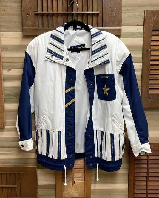 "Melbourne Classix" White and Blue Nautical Jacket