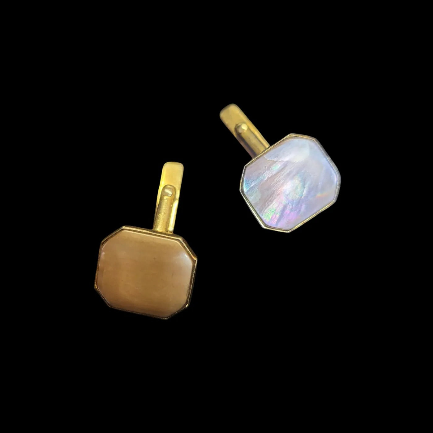 1940's Swank Mother of Pearl on Gold Cufflinks