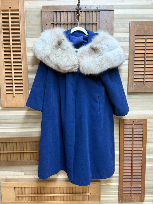 Union Tags Wool Single Clasp "Mahara" Fur Trim Collar