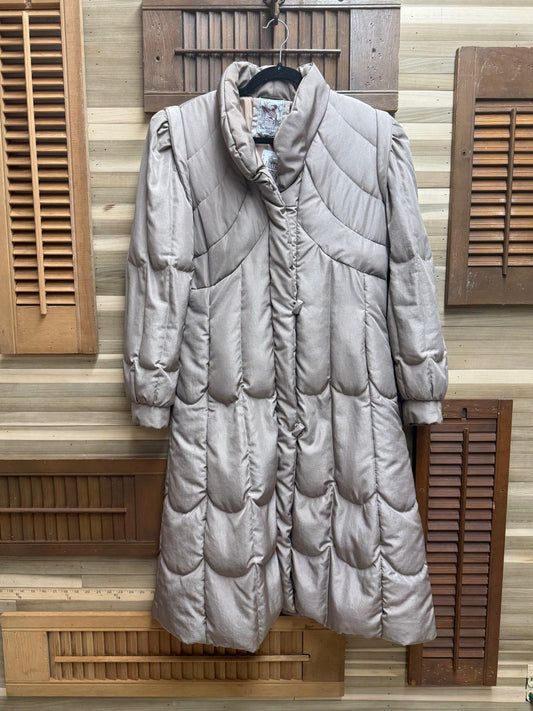 Quilted "The Waters Edge" Gray Down Trench Coat