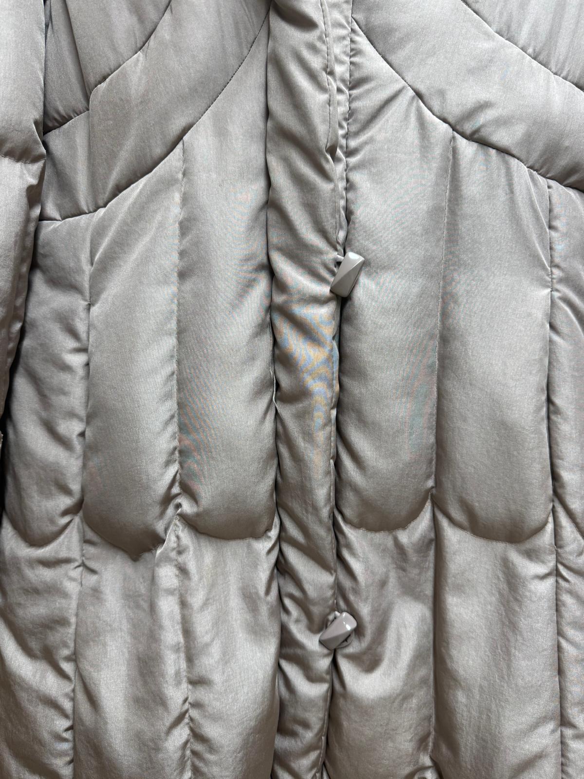 Quilted "The Waters Edge" Gray Down Trench Coat