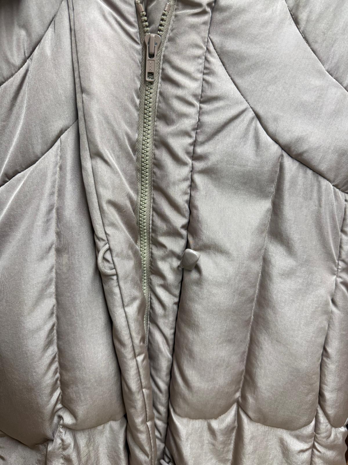 Quilted "The Waters Edge" Gray Down Trench Coat