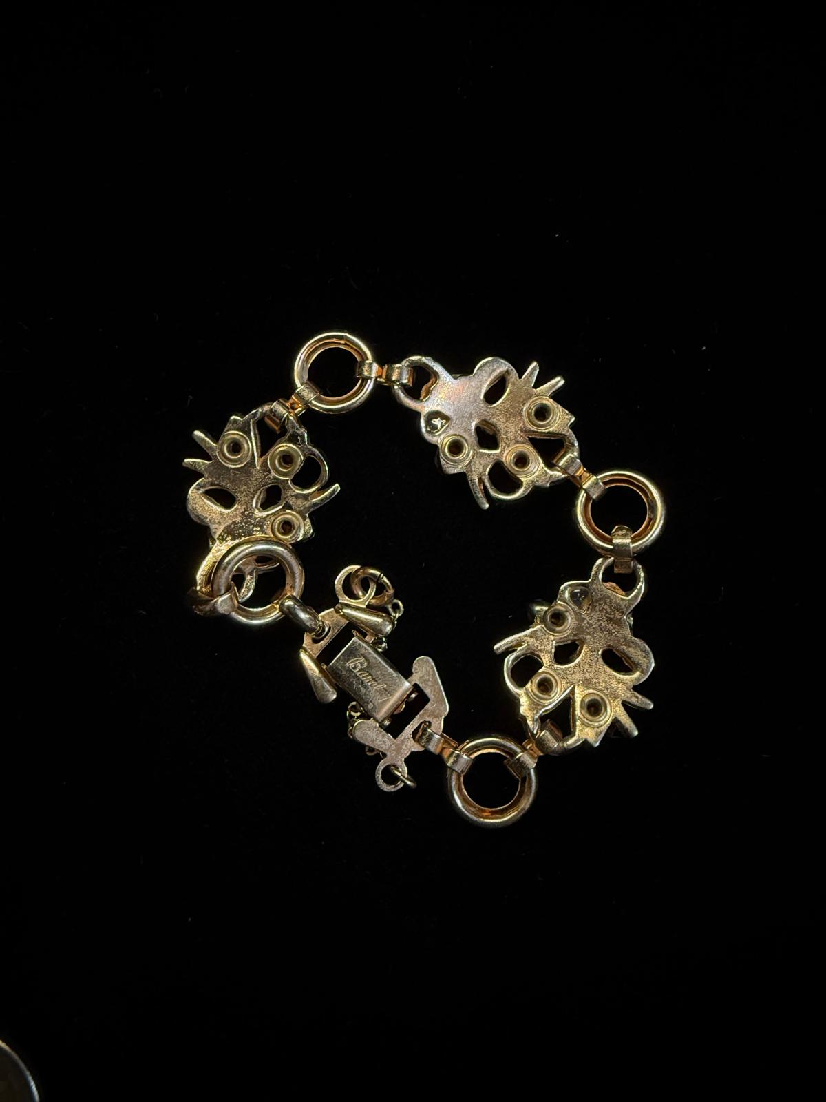 1940-50's Barclay Stamped Necklace and Bracelet Set