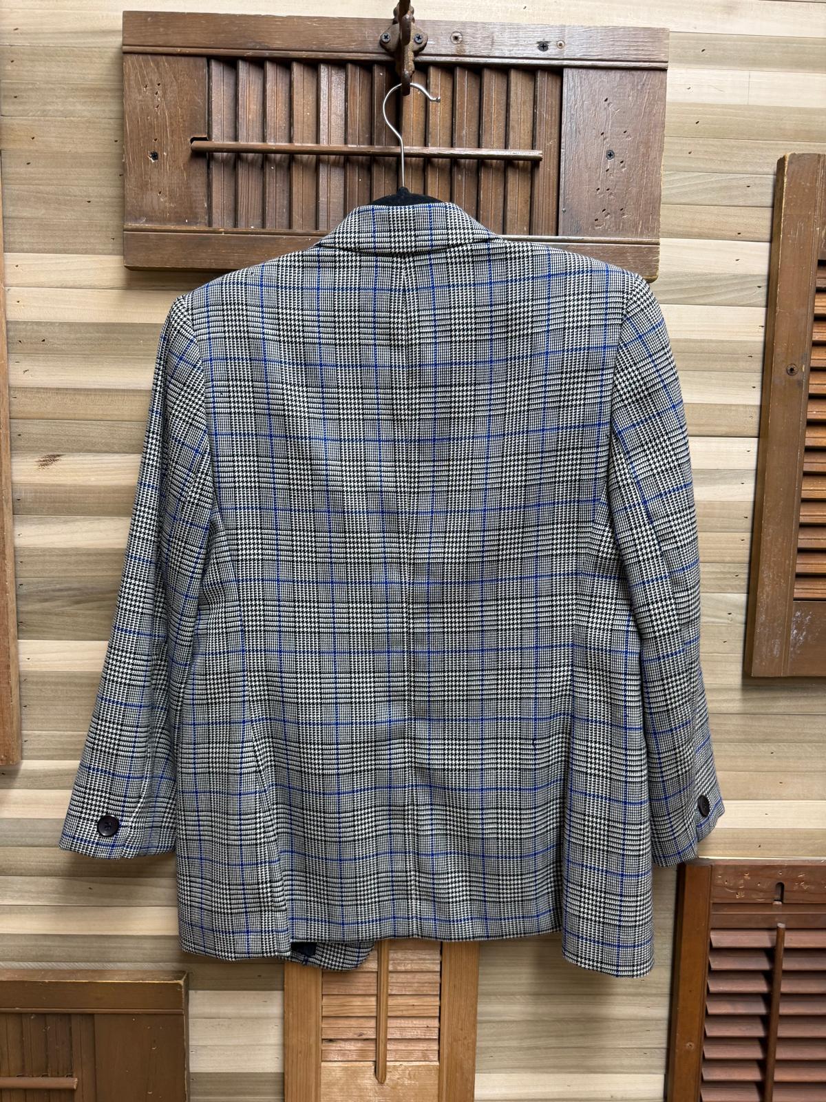 1980's Pendleton Fully Lined Pure Virgin Wool Plaid Blazer Skirt Suit Set Size 6