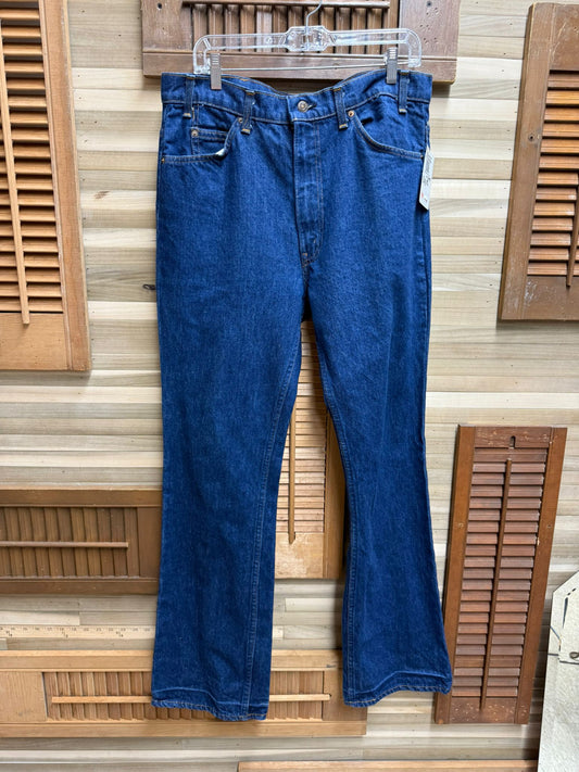 1990's Orange Tab Levi's Dark Wash Bootcut Blue Jeans W36 L34