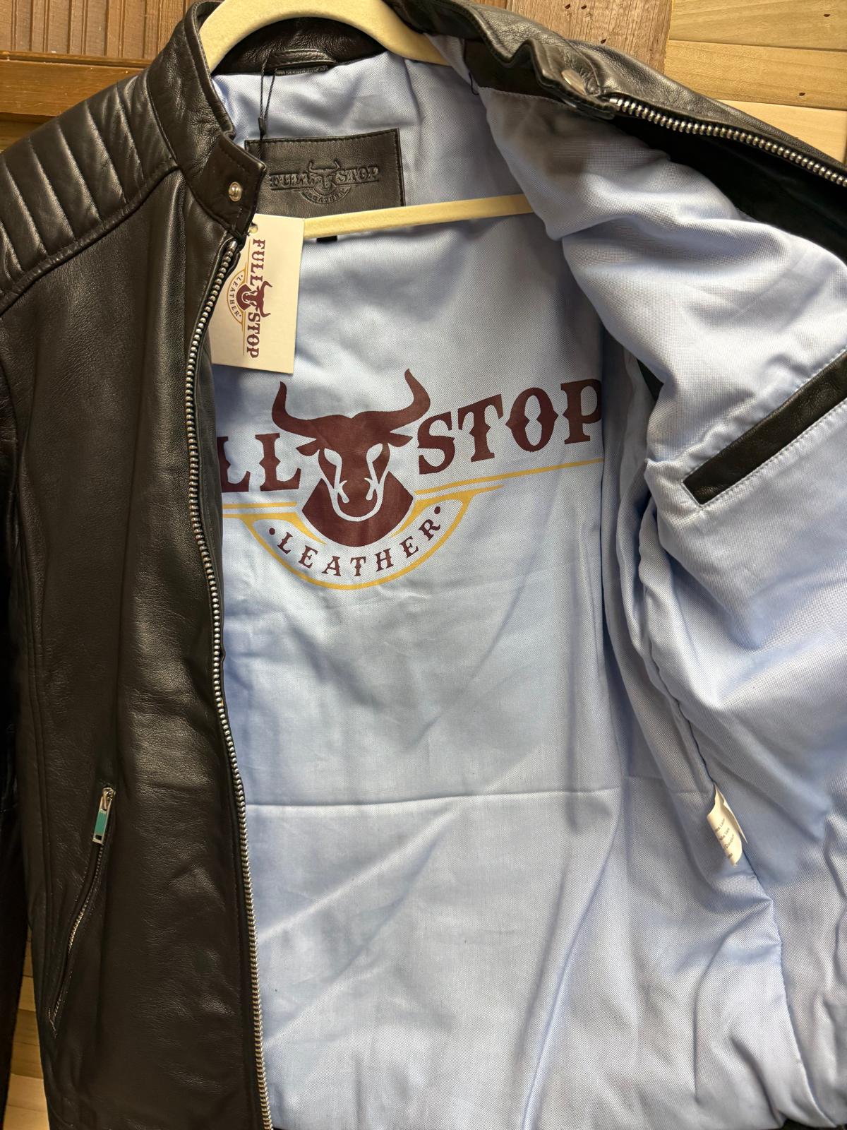 Genuine Pakistan Black Leather Bomber Style Jacket