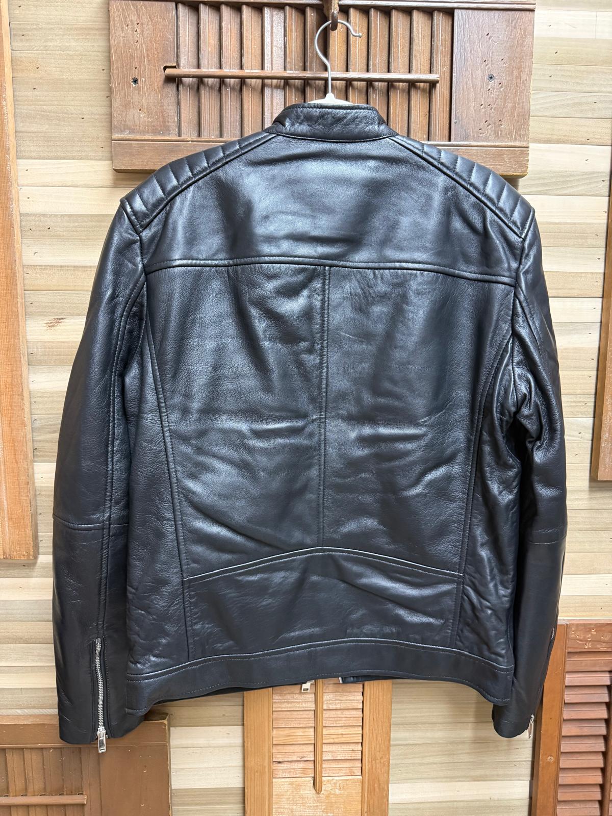 Genuine Pakistan Black Leather Bomber Style Jacket