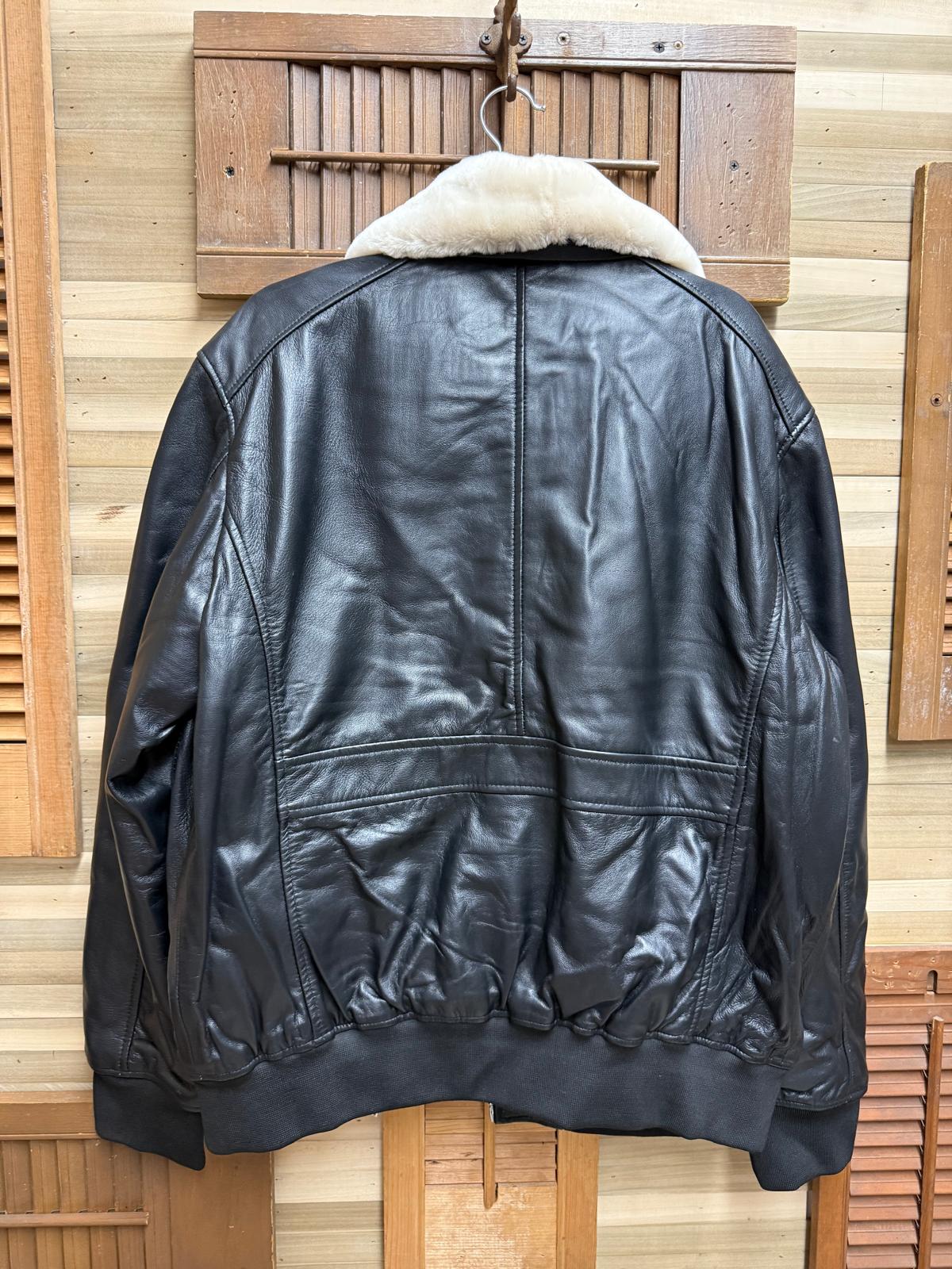 Genuine Pakistan Leather Black Flight Bomber Jacket