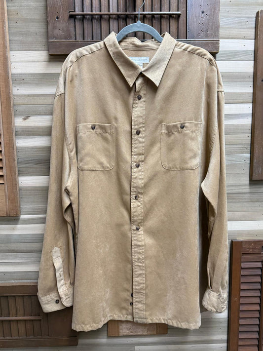 Preswick & Moore Beige Button Down Long Sleeve XXL
