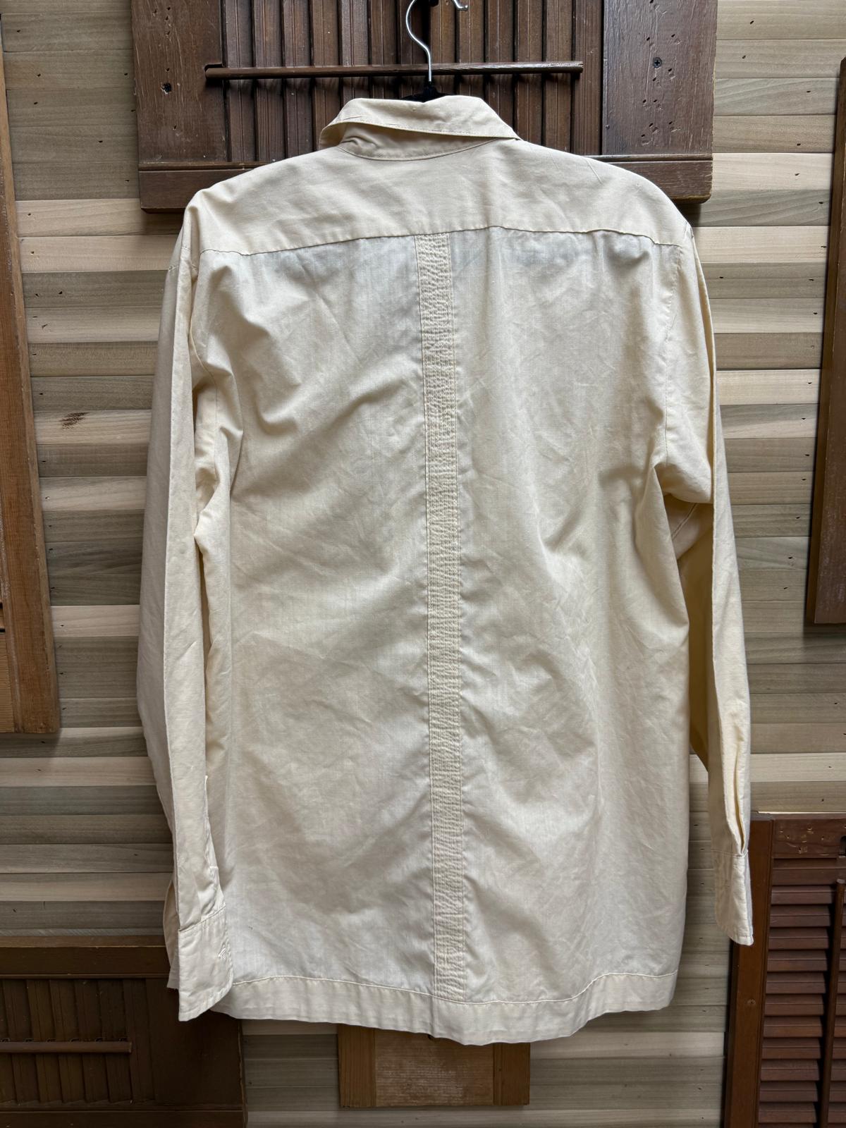 "Guayabera Yucateca" Cuban Style 4 Pocket Shirt Men's L