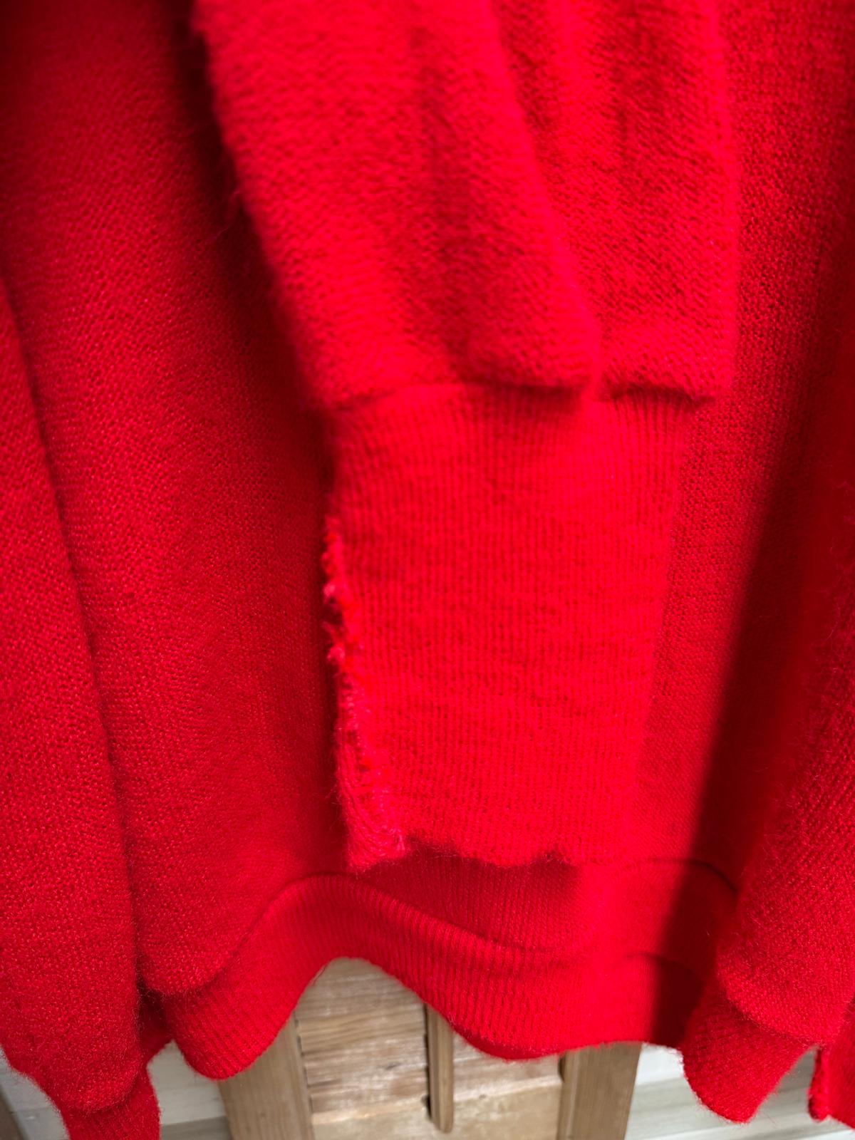 1980s Red IZOD Lacoste Knitted Buttoned Cardigan Sweater Made In USA Size XL